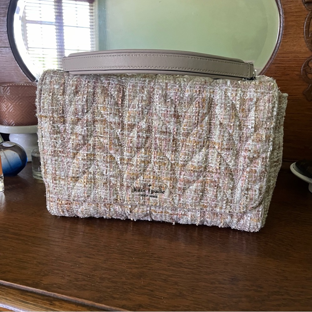 Kate Spade Pink Tweed Crossbody